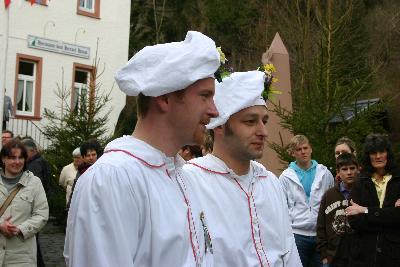 Beim Fernsehinterview vor dem Start